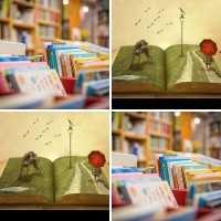 Memo Spiel mit 9 Bilderpaaren, dem Karten Motiv Brunnen im grünen Garten und 26 Gewinnpunkten