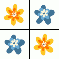 Memo Spiel mit 18 Bilderpaaren, dem Karten Motiv Blütenzauber und 46 Gewinnpunkten