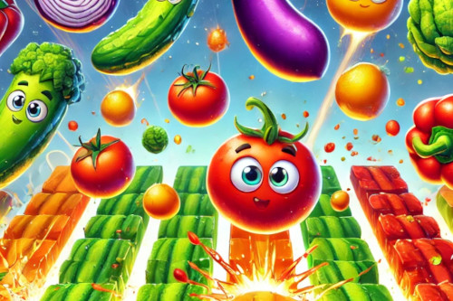 Detaillierte Beschreibung: Starte hier ein neues Veggie Crash Spiel