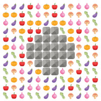 Veggie Crash Spiel mit dem Level &raquo;Karo&laquo;