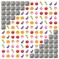 Veggie Crash Spiel mit dem Level &raquo;Querfeldein&laquo;