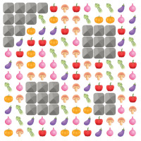 Veggie Crash Spiel mit dem Level &raquo;Abstrakt&laquo;